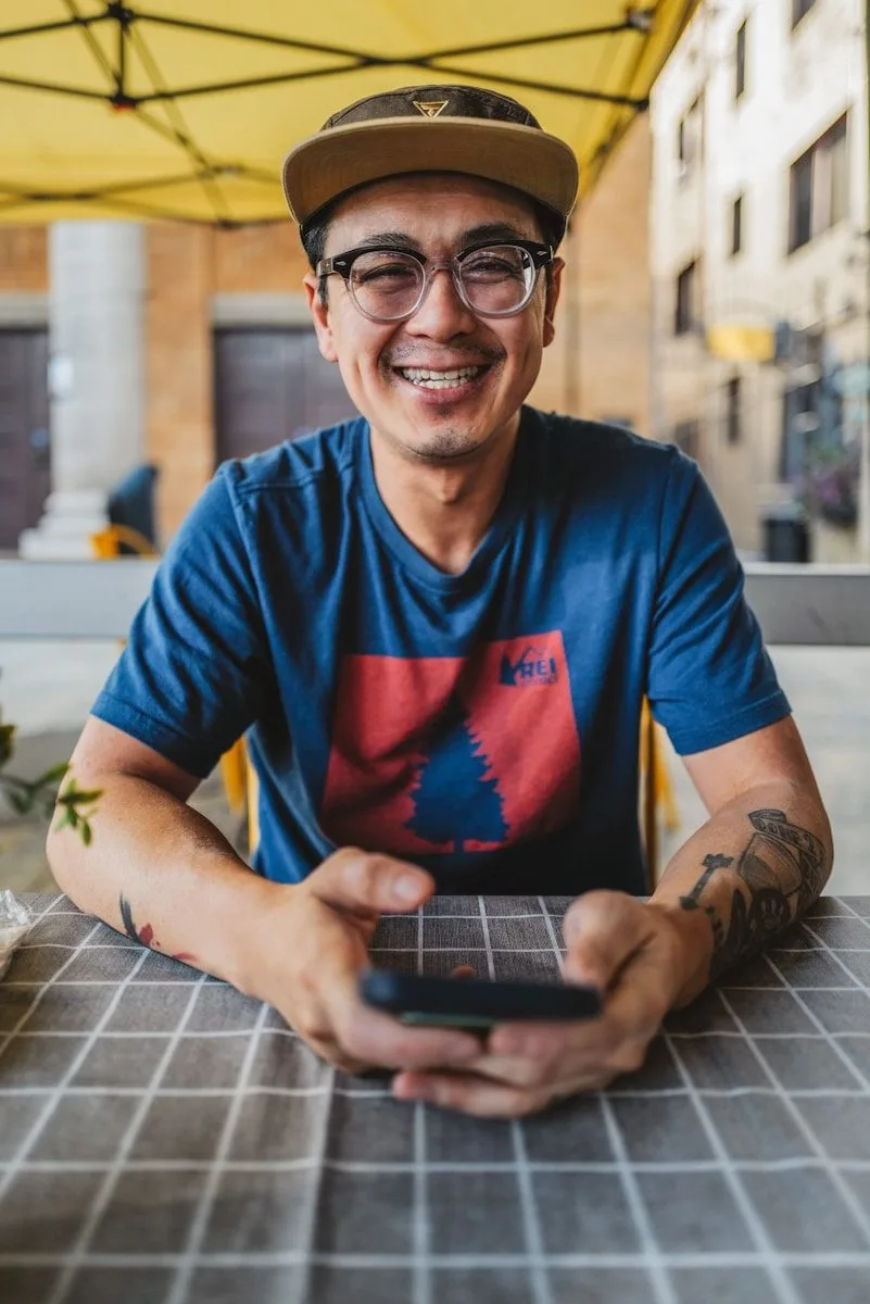 a man holding a book